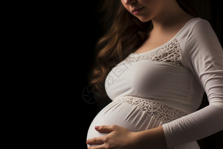 安心的孕妇背景图片