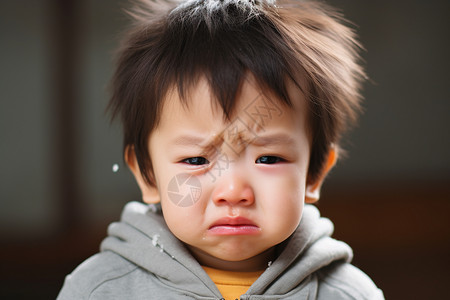 哭泣的亚洲宝宝背景图片