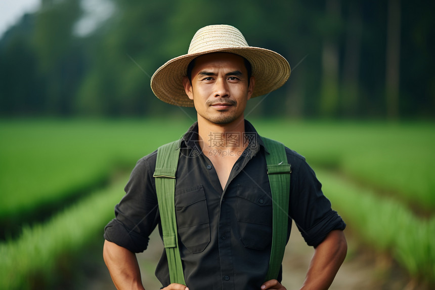 田野里的农夫图片