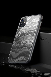 水纹金属感的手机壳背景图片