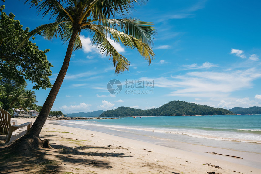 热带的海滩风景图片