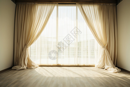 室内的窗帘背景图片