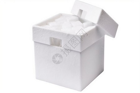 泡沫盒白色环保储存盒背景