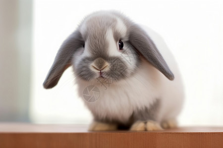 毛茸茸的小兔子背景图片