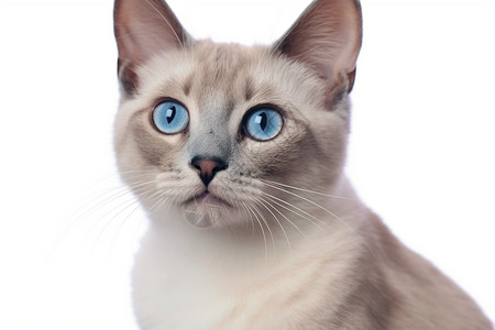 温柔的蓝眼猫背景图片