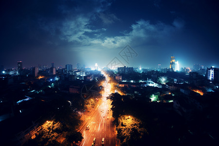 光彩夺目的都市夜景图片