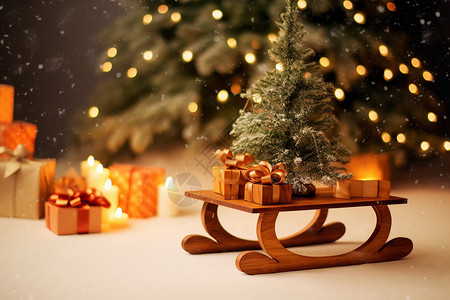 礼品树圣诞节礼物背景