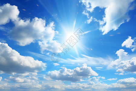 白云与阳光背景图片
