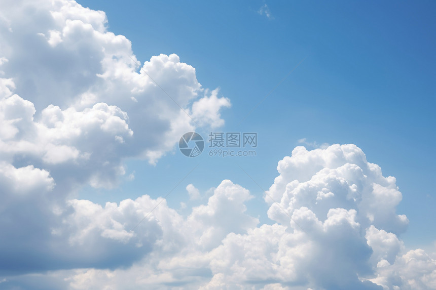 天空中飘荡的白云图片