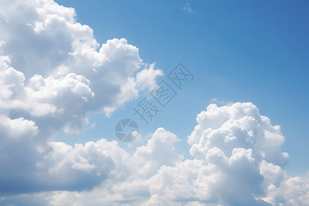 天空中飘荡的白云背景图片