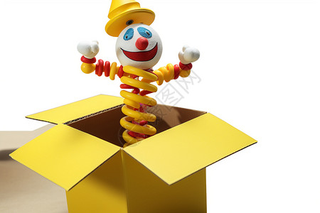 盒子里小丑打开的小丑背景