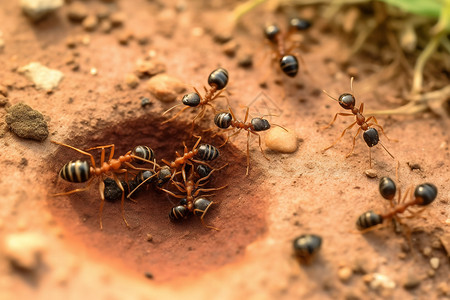 工兵蚁成群的蚂蚁背景