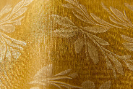 金色蝴蝶花纹金色的花纹布料背景
