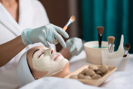 治疗美容专业皮肤护理背景