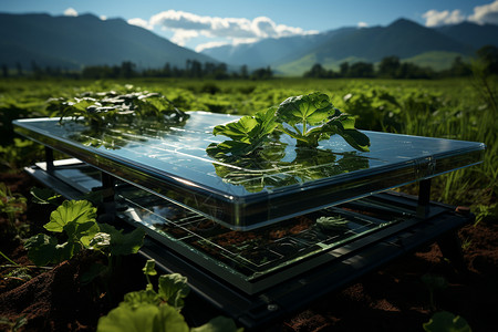 太阳能农场的太阳能光伏板图片