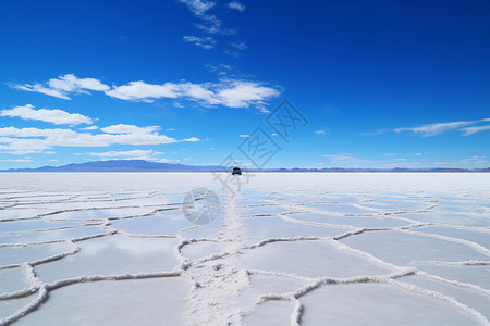 白色盐滩白色的盐湖景观背景