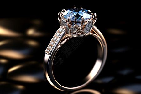 闪耀的钻石戒指背景图片