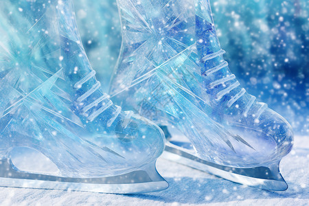 梦幻的冰刀鞋图片