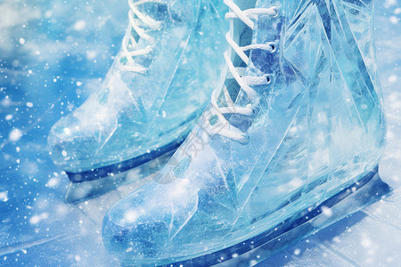 女性滑冰女性的冰刀鞋设计图片