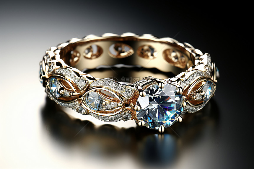 珍贵的蓝宝石戒指图片