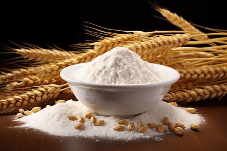 营养的小麦粉背景图片