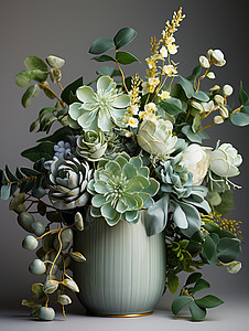 装饰的植物花瓶图片