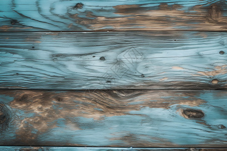 粗糙的蓝色木板背景图片