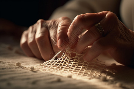 编织布手工制作的作品背景