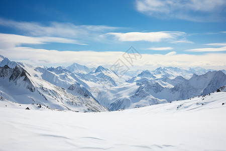 美丽的雪山寒冷山脉高清图片