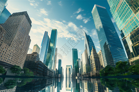商业城市建筑背景图片