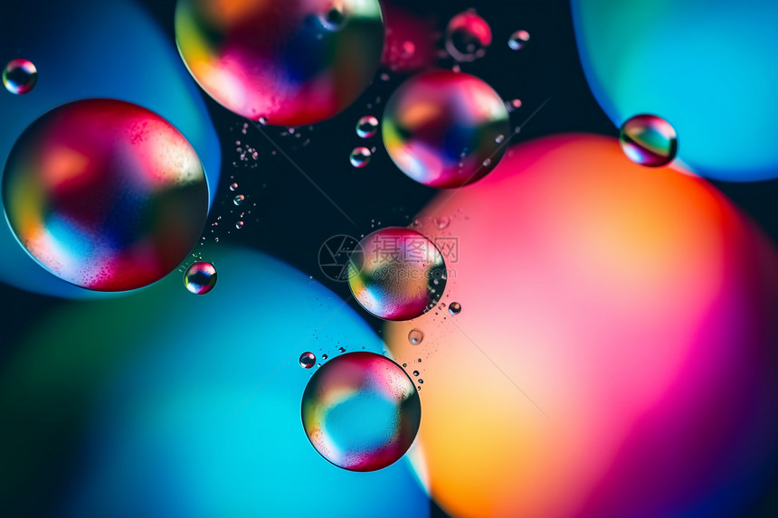 色彩鲜活的泡泡图片