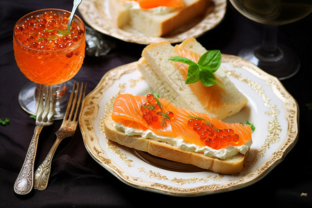 俄式美食与鱼子酱图片