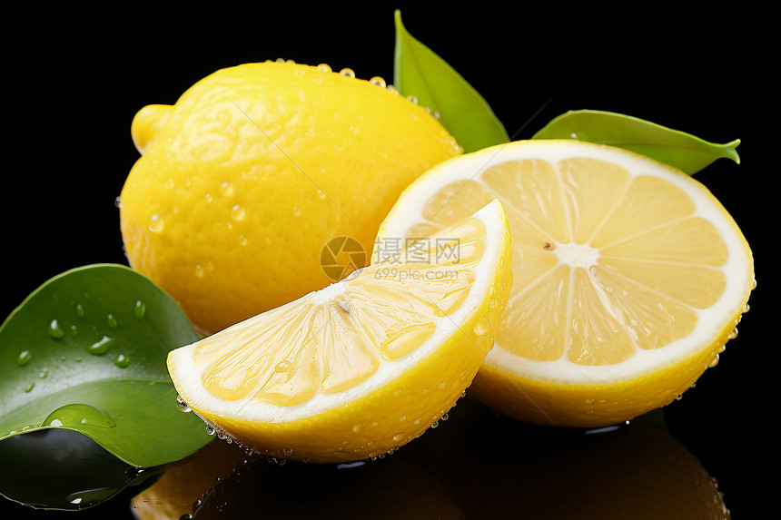 清新健康的柠檬图片