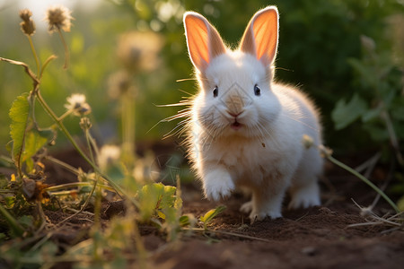田里可爱的兔子图片