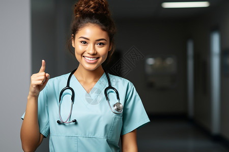 微笑的医护人员背景图片