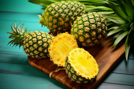 健康新鲜的菠萝图片