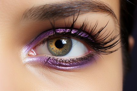 紫色皮肤化妆了的眼睛背景