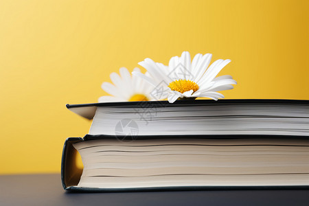 书上的雏菊背景图片