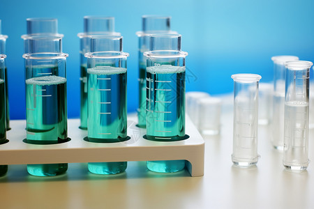 管烧瓶实验室中的化学测试管背景