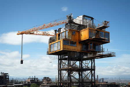 工业作业吊塔背景图片