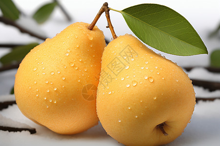 健康饮食的梨果高清图片