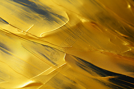 黄色波纹金属金属质感光泽背景背景
