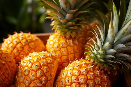 成熟的菠萝水果背景图片