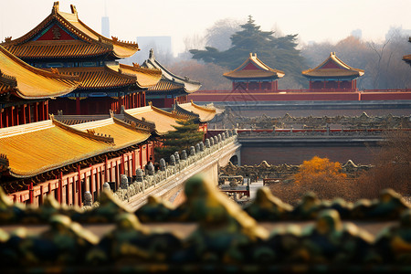 壮观的中国皇家建筑背景图片