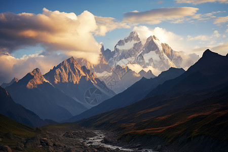 秋季的高原山脉景观图片