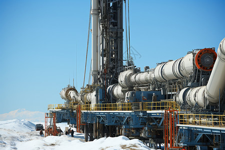 大型工业石油开采管道图片