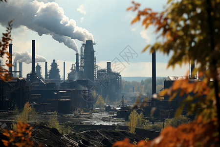 大型工业炼油厂图片