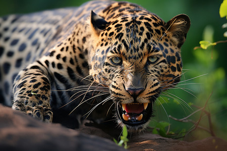 野生动物的豹子图片