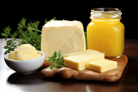 奶酪与黄油背景图片