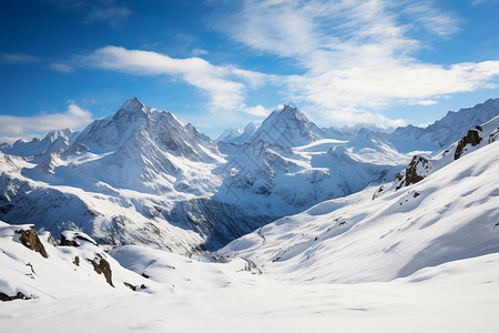 美丽冰山冰山与天空背景